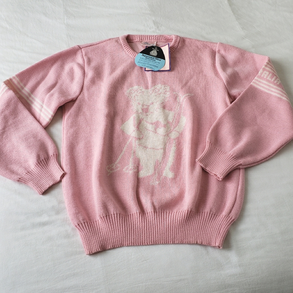 Vintage Jac-tion Sportswear Pink Koala Sweater